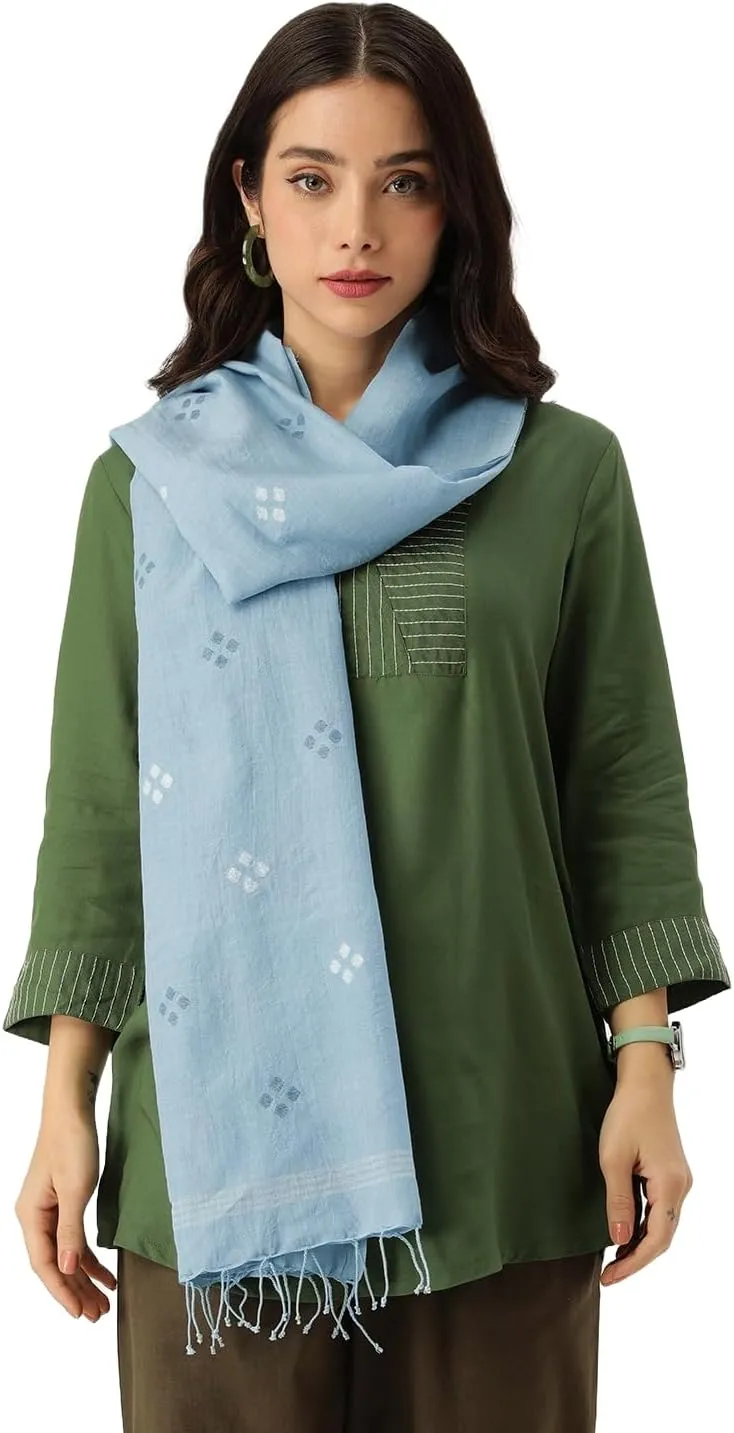 Handmade Scarf for Women, Cotton - Handwoven Scarf For Women