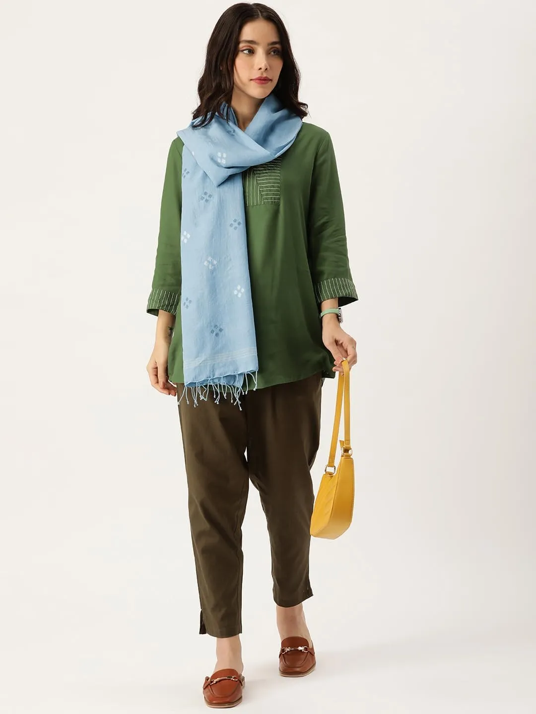Handmade Scarf for Women, Cotton - Handwoven Scarf For Women