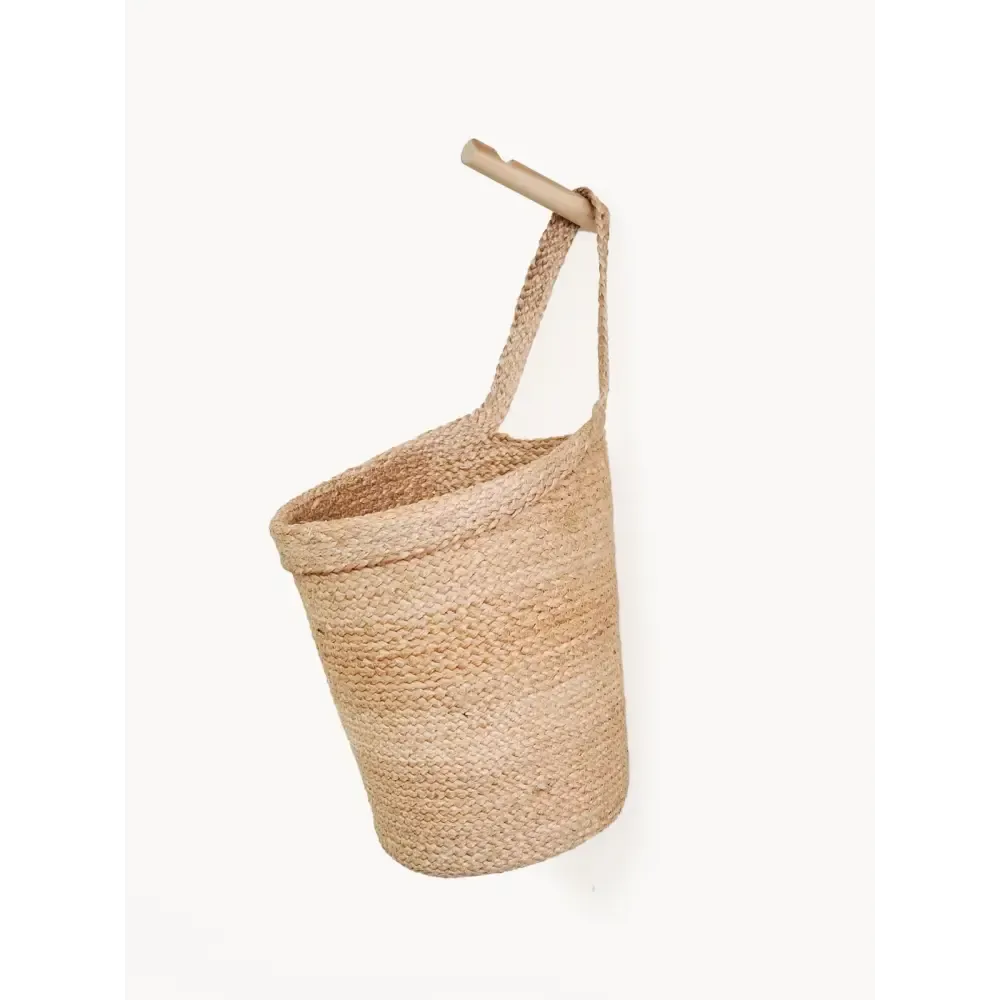Handmade Wall-Hanging Basket with Artisanal Touch for Home Decor