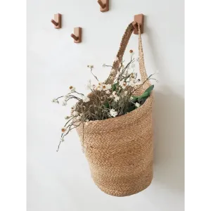 Handmade Wall-Hanging Basket with Artisanal Touch for Home Decor