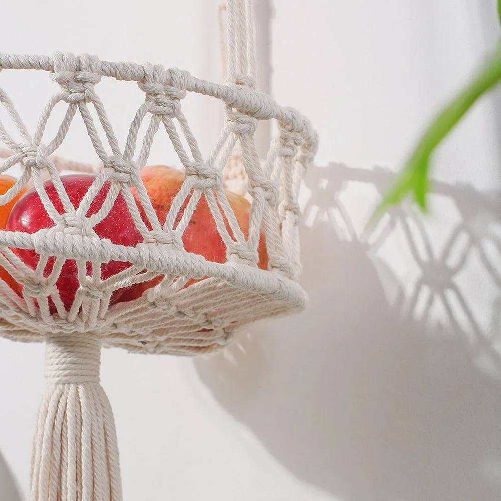 Hanging Macrame Storage Basket
