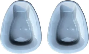 Heavy Duty Plastic Stackable Bedpan, Grey (2 Pack)