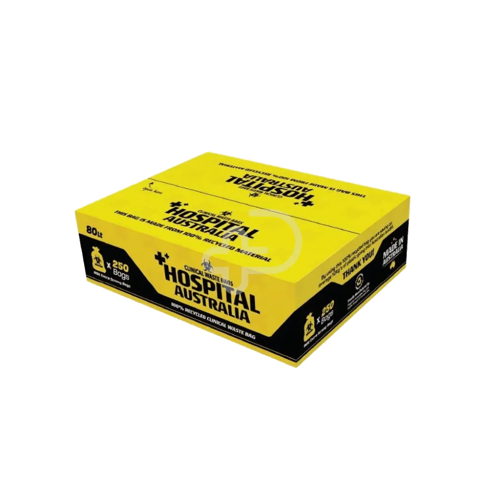 Heavy Duty Yellow Hazardous Clinical Waste Bag Hospital Biohazardous 54L