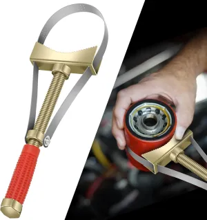 Heavy Oil Filter Wrenches, Strap Wrench, Adjustable Oil Filter Wrench Removal Tool for Trucks Excavators -Adjustable Strap 9-15 cm Diameter