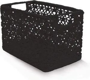 Heritage Lace Mode Crochet 12x7x8 Wire Basket, Gray