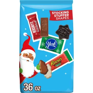 HERSHEY'S, REESE'S and YORK Assorted Chocolate, Christmas Stocking Stuffer Candy Bulk Bag, 36 oz