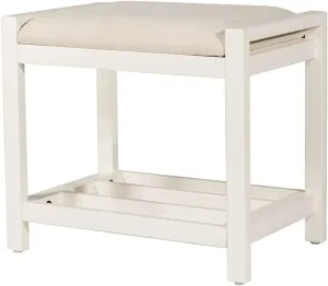 Hillsdale Furniture Amelia, White Vanity Stool