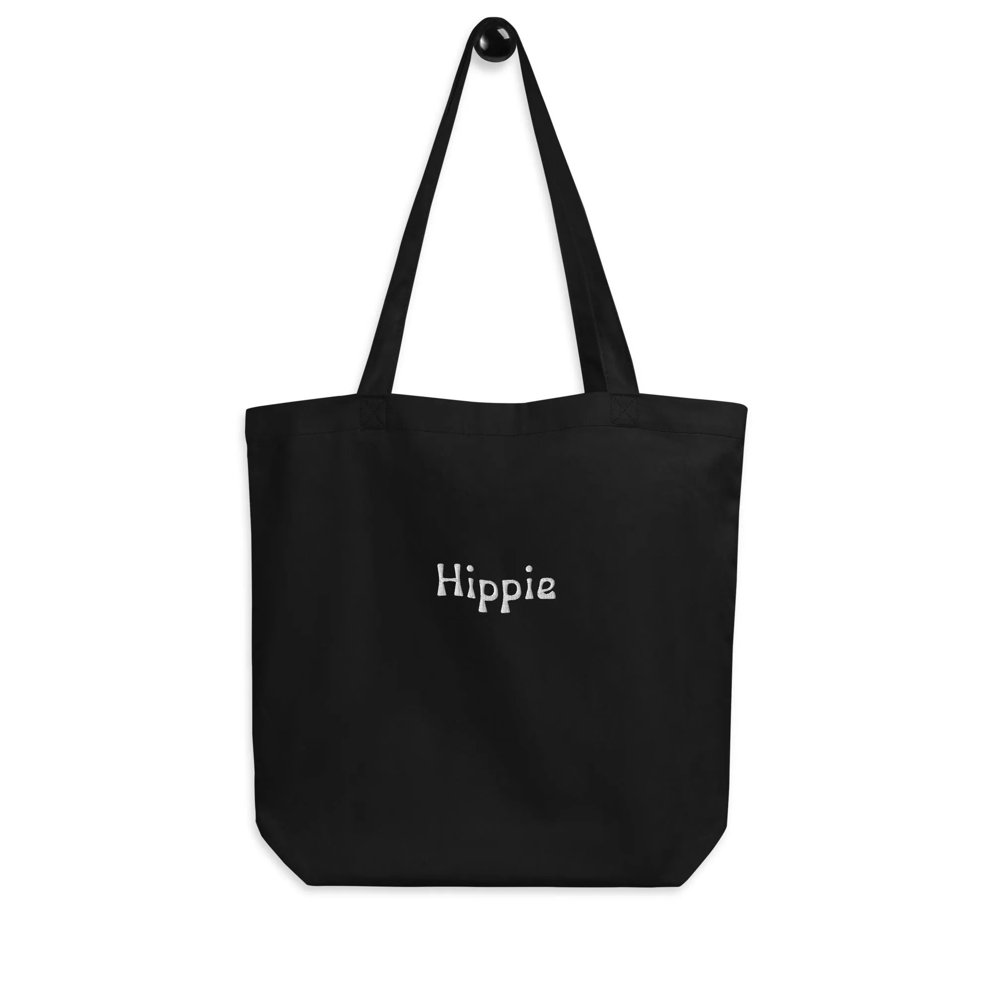 Hippie Embroidered Organic Tote Bag