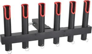 Hitch Fishing Rod Holder for Trucks for 2" Hitch Receiver, Stainless Steel Fishing Rod Rack with Reflective Warning Strip, Fishing Pole Holder