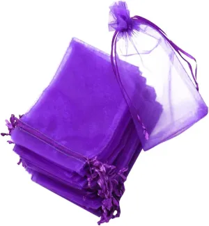 Hoement Jewelry Bags 100pcs Portable Bag Gauze Pouch for Traveling Candy Storage Bags