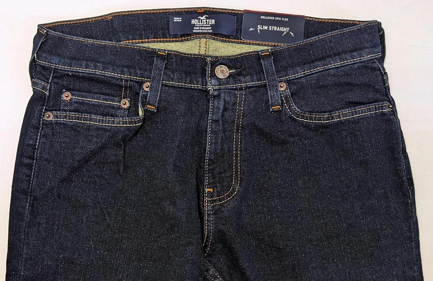 Hollister California Men's Epic Flex Slim Straight Jeans HOM-32