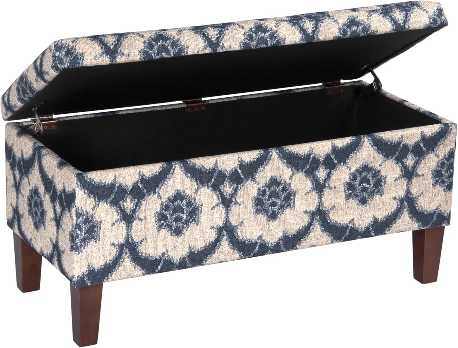 HomePop Large Decorative Storage Bench - Blue Medallion Print