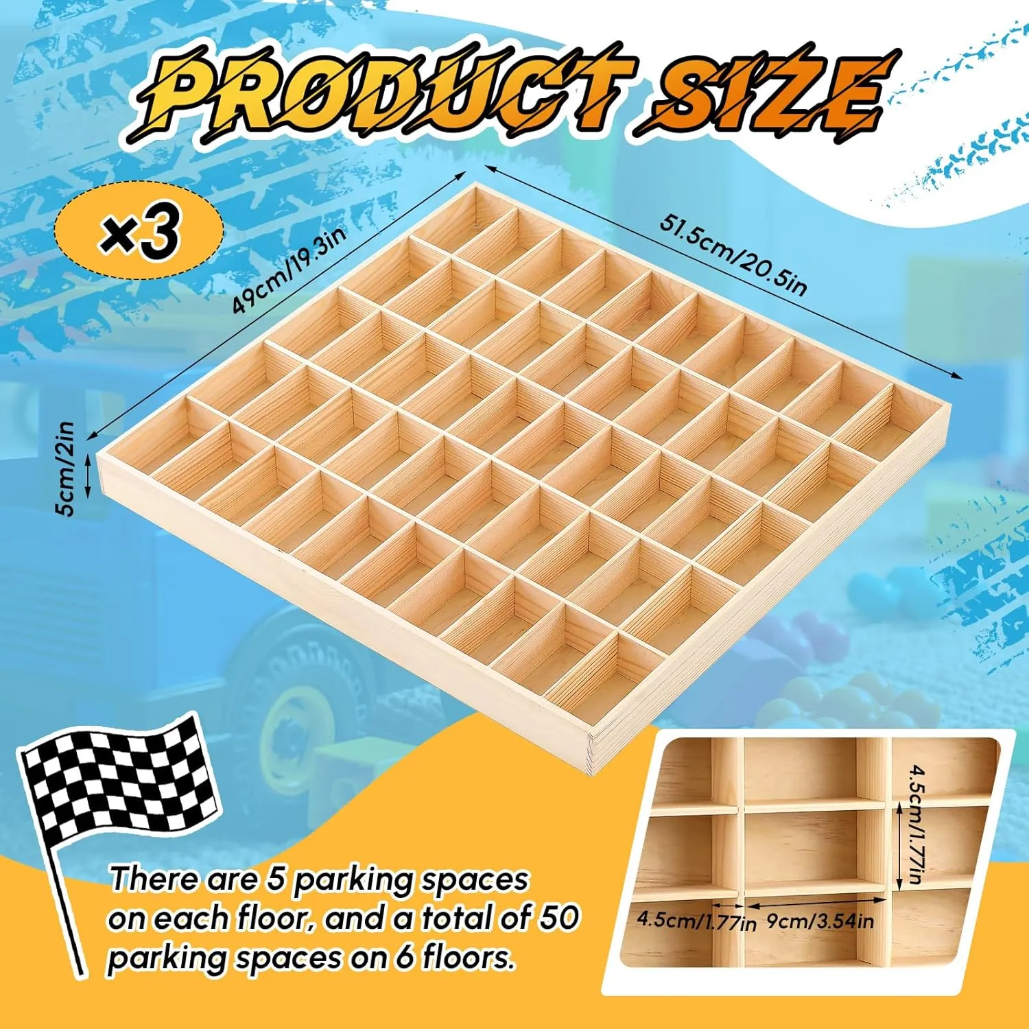 Hot 1/64 Diecast Wheels Display Case Holds Toy Cars Wooden Wall Mount Car Display Shelf Storage Organizer Case for Toy Collectibles, Wheel, Model, 10 Layers (150 Spaces in Total)