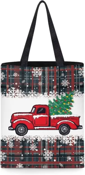 HUGS IDEA Piano Music Notes Linen Tote Bag Fashion Shoulder Bag for Women Girl