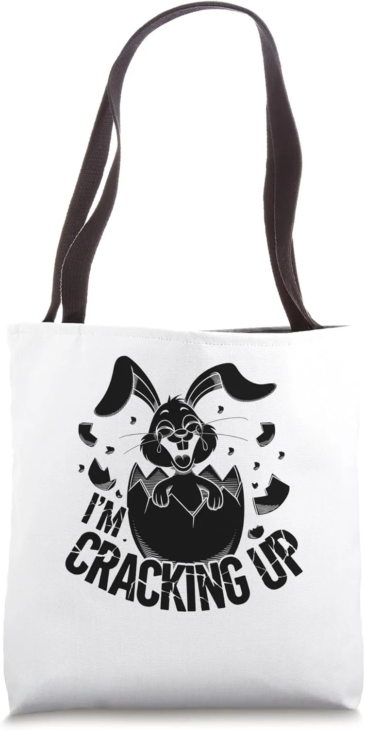 I'm Cracking Up Easter Day Egg Chocolate Hunting Tote Bag