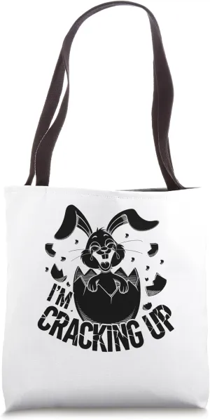 I'm Cracking Up Easter Day Egg Chocolate Hunting Tote Bag