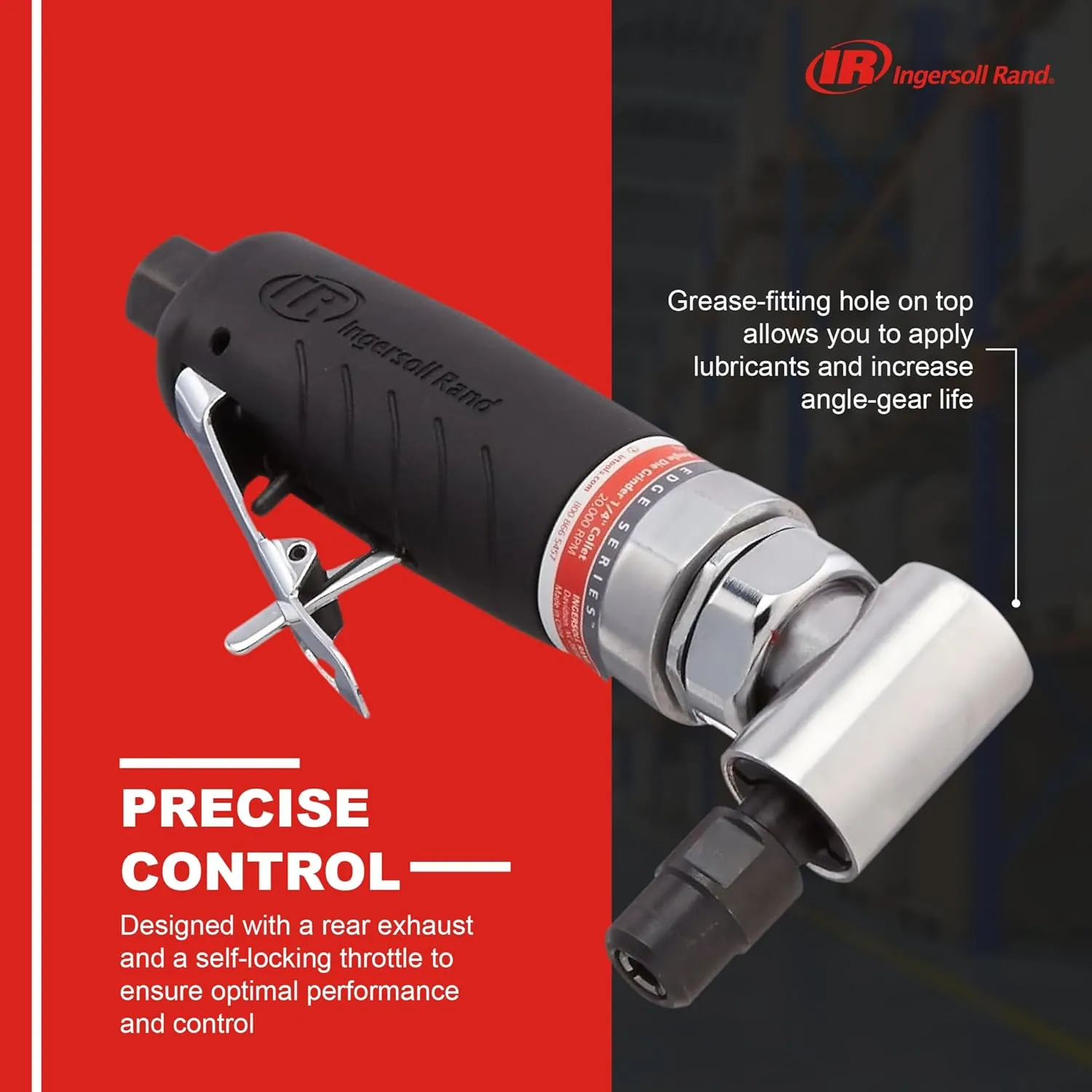 Ingersoll Rand 3101G Edge Series Portable 1/4-Inch Right-Angle Die Grinder with Lightweight Design