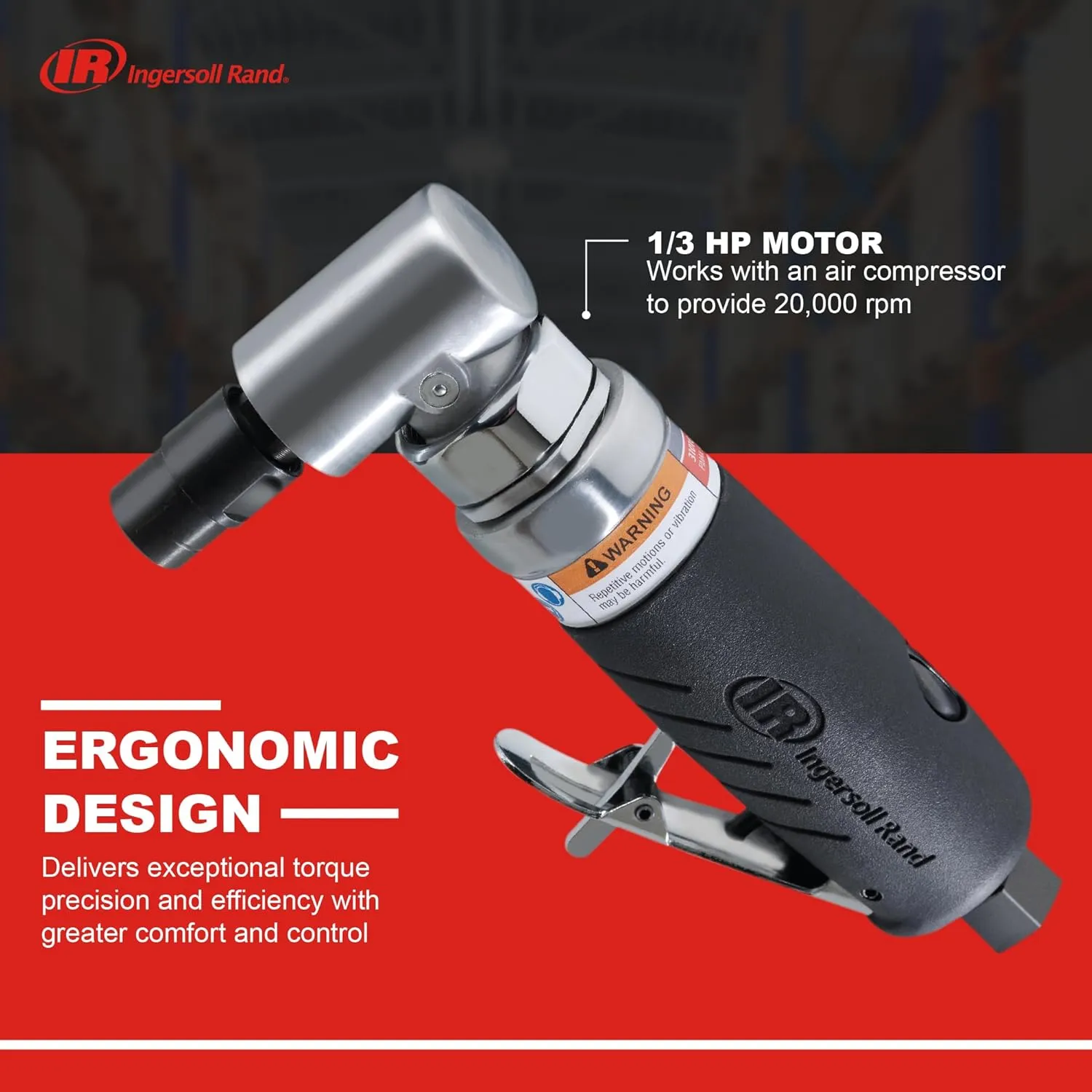 Ingersoll Rand 3101G Edge Series Portable 1/4-Inch Right-Angle Die Grinder with Lightweight Design
