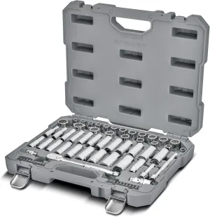 Ingersoll Rand 68 Pc. 3/8 in. Drive SAE/Metric Master Mechanics Tool Set- 752018