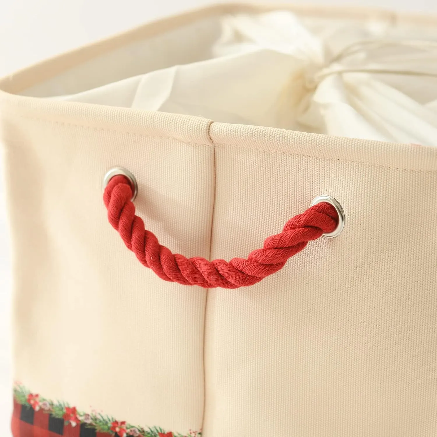 INough Christmas Baskets for Gifts Empty, Christmas Gnomes Basket for Kids Large Gifts Bags for Holiday Ornaments Collapsible Storage Bins with Drawstring for Kidsroom (Large, Three Midgets)