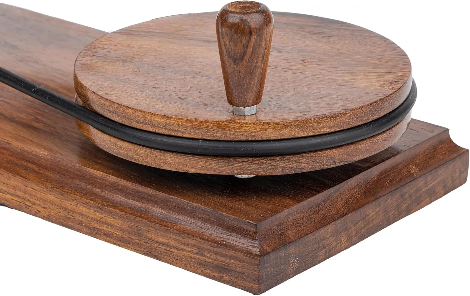 INTAJ Rosewood Yarn Winder - Large Capacity 16 oz Wooden Winder for Knitting & Crocheting - Handcrafted Heavy Duty Natural Rosewood Ball Winder - Table Top Wood Yarn Swift and Ball Winder