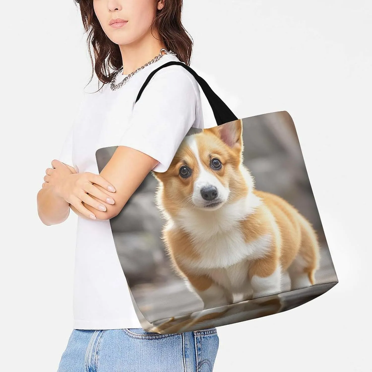 Interesting Wombats Tote Bag for Women Reusable Grocery Shoulder Bags Shopping Bag for Travel, Groceries