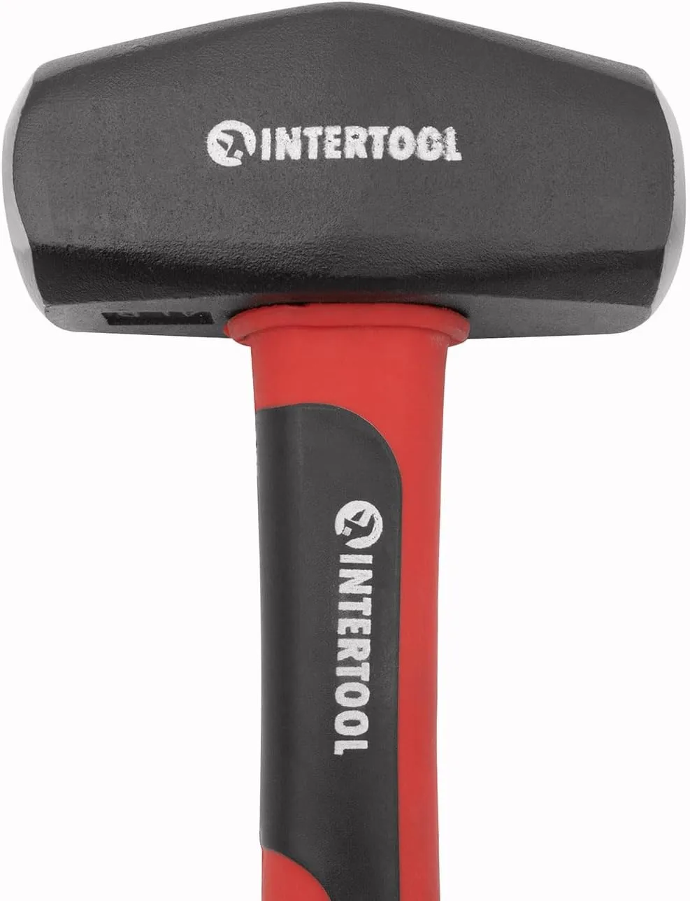 INTERTOOL 4lb Small Sledge Hammer 14.75” Club Drilling Hammer - Small Sledgehammer with Heavy-Duty Steel & Shock-Resistant Non-Slip Fiberglass Handle for Construction and Demolition - HT08-0247