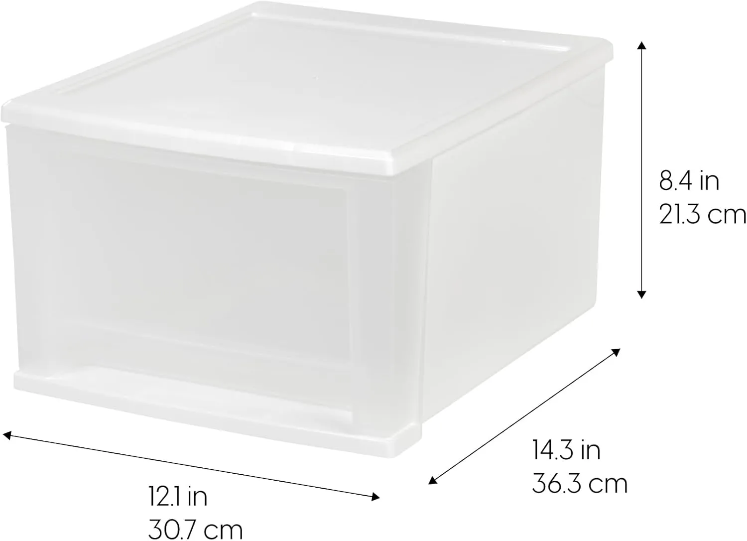 IRIS USA 17 Qt. Plastic Drawer Storage Organizer Stacking Drawers, 4-Pack, Stackable Unit with Sliding Drawer for Clothes Bedroom Kitchen Under Sink Pantry Craft Room Bathroom Dorm Office, White
