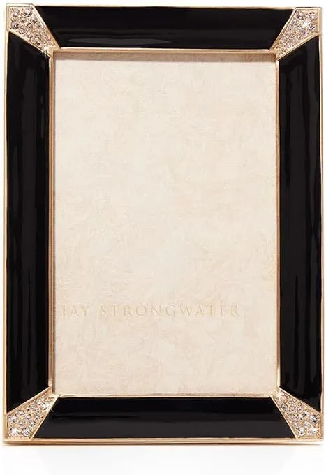Jay Strongwater 4 x 6 Lavinia Frame - Black Onyx - SPF5915-220