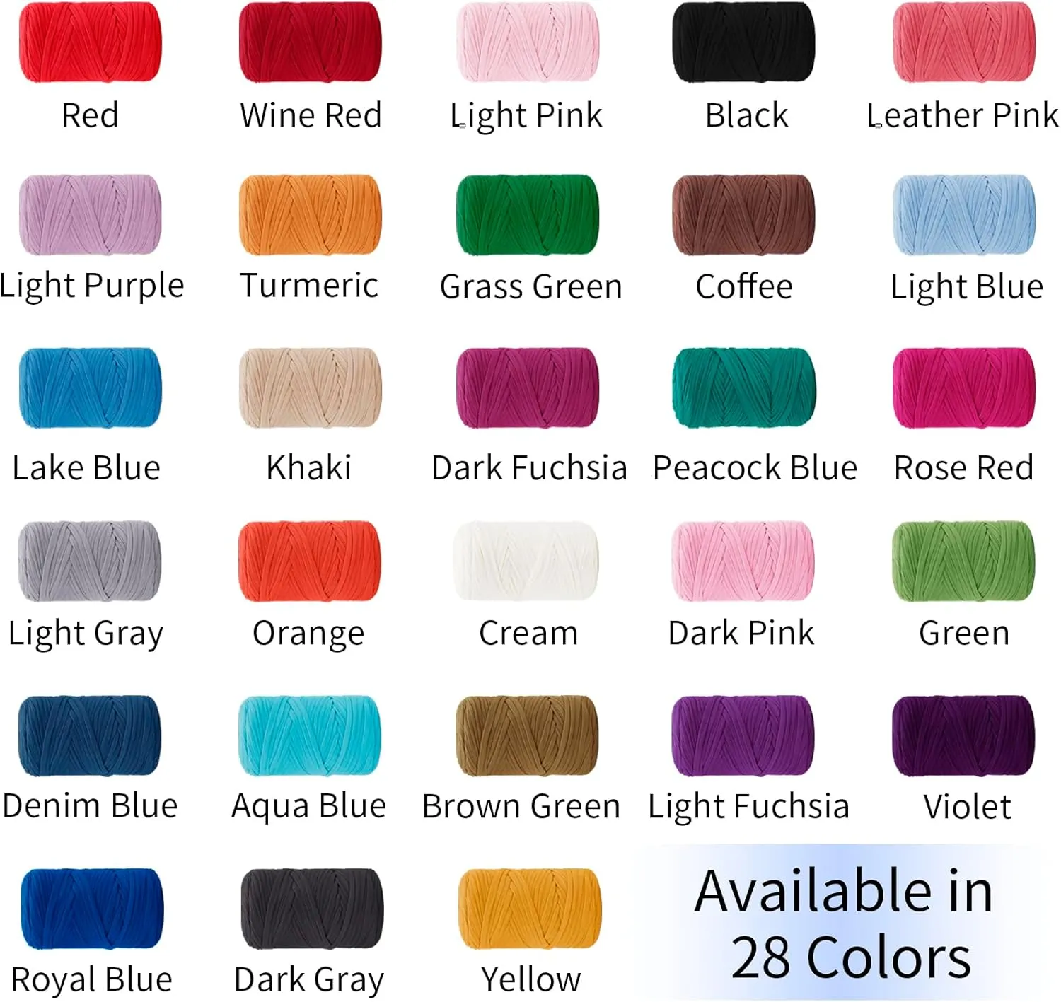 JeogYong T-Shirt Yarn, 400g/131 Yards Elastic Fabric Crochet Cloth T Shirt Yarn, Thick Hand Knitting Polyester Fabric Ribbon for Crocheting Bags/Baskets/Rugs, Home Decor, DIY Crafts (Black)