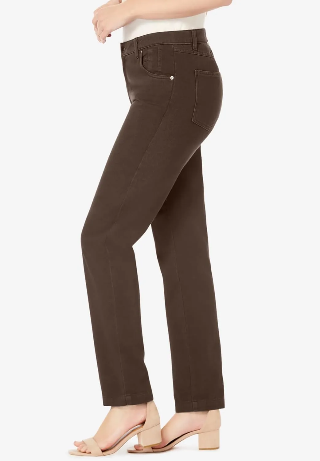 Jessica London Women's Plus Size Classic Cotton Denim Straight-Leg Jean