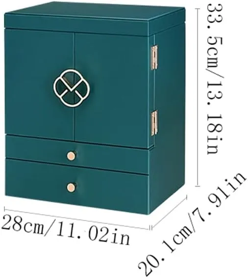 Jewellery Holder Jewelry Box Watch Necklace Ring Earrings Multi-Layer Jewelry Storage Box Jewelry Display Box (Color : B, Size : 28x20x34CM)