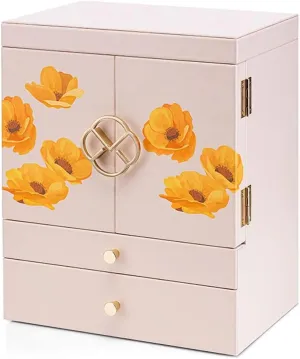 Jewellery Holder Jewelry Box Watch Necklace Ring Earrings Multi-Layer Jewelry Storage Box Jewelry Display Box (Color : B, Size : 28x20x34CM)