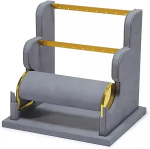 Jewellery Organiser Earring Display Holder Velvet Jewelry Display Stand Detachable Bracelet Display Organizer Stand Jewelry Holder for Watch Display Jewellery