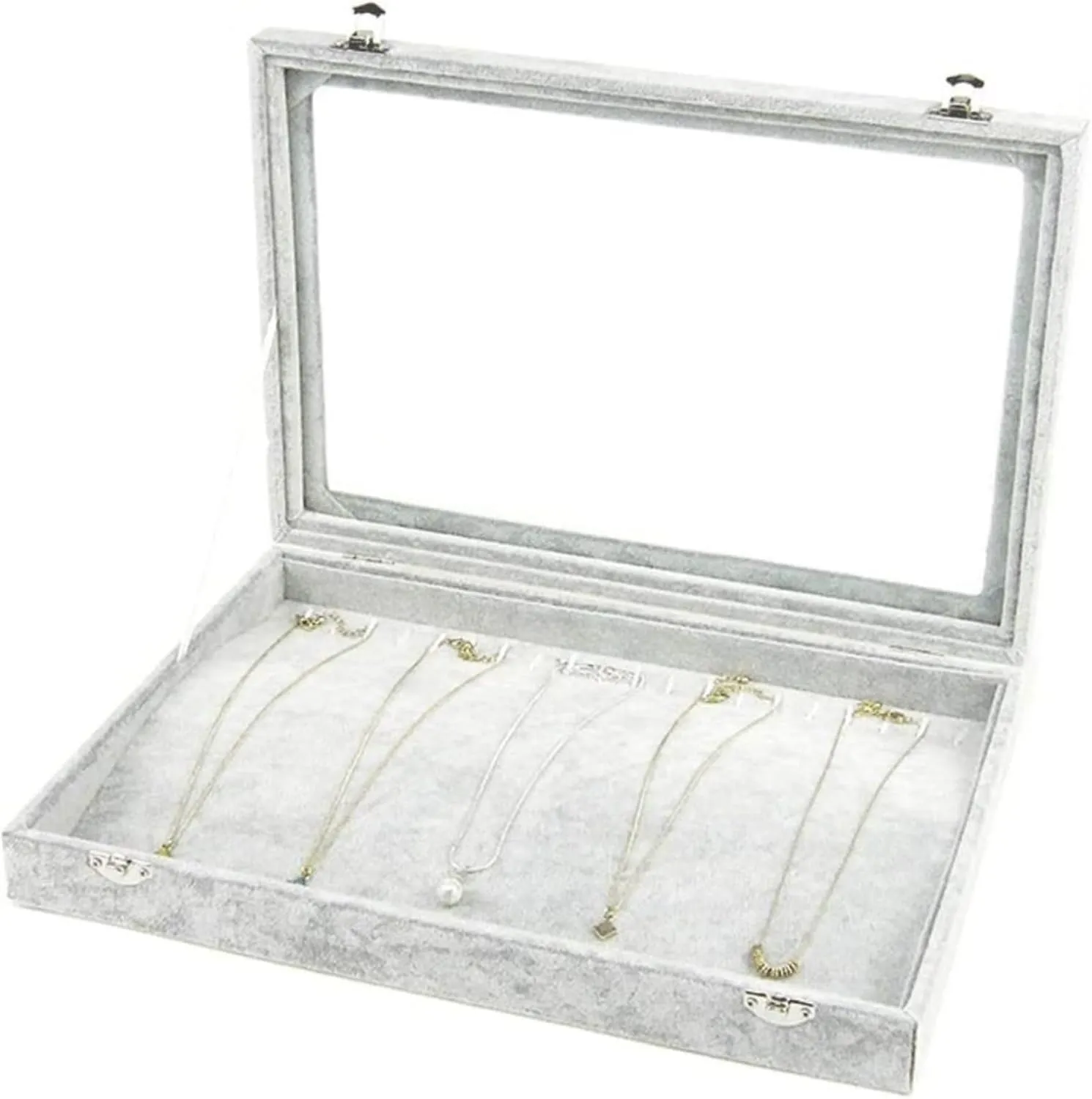 Jewelry Box With Clear Glass Lid 10 Different Designs Velvet Jewelry Organizer Box Jewelry Jewellry Holder