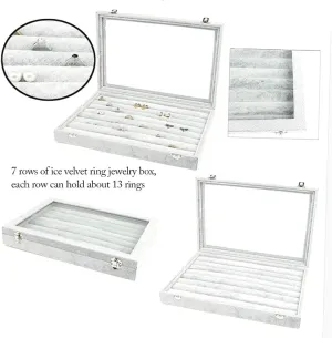 Jewelry Box With Clear Glass Lid 10 Different Designs Velvet Jewelry Organizer Box Jewelry Jewellry Holder