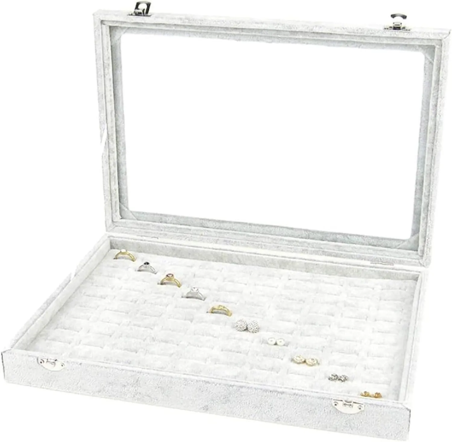 Jewelry Box With Clear Glass Lid 10 Different Designs Velvet Jewelry Organizer Box Jewelry Jewellry Holder