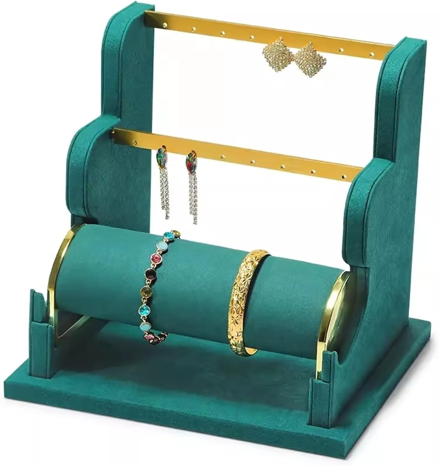 Jewelry Holder Jewelry Organizer Stand Jewelry Stand Display Rack Velvet Jewelry Display Stand Detachable Earring Bracelet Watch Display Storage Rack Jewelry Stand Necklace Organizer(D) (A)