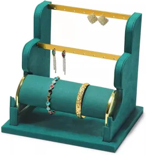 Jewelry Holder Jewelry Organizer Stand Jewelry Stand Display Rack Velvet Jewelry Display Stand Detachable Earring Bracelet Watch Display Storage Rack Jewelry Stand Necklace Organizer(D) (A)