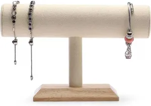 Jewelry Holder Jewelry Organizer Stand T Shape Velvet Jewelry Display Stand Detachable Bracelet Watch Holder Necklace Holder Dresser Storage Jewelry Tower Jewelry Stand Necklace Organizer(A)