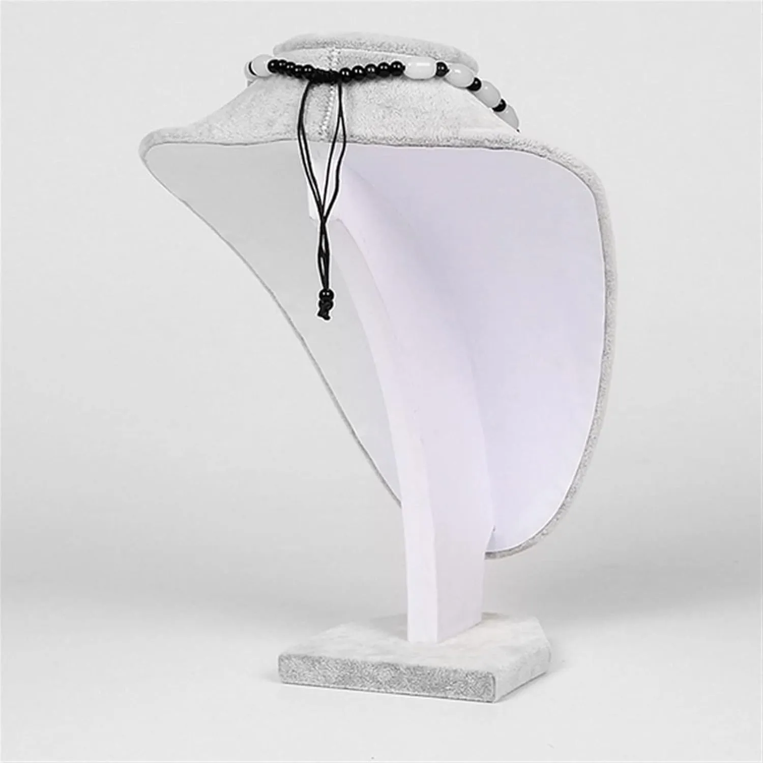 Jewelry Organizer Display Bust Model for Women 6 Options Gray Velvet Jewelry Display Necklaces Pendants Mannequin Jewelry Stand Organizer Jewelry Stand ( Col