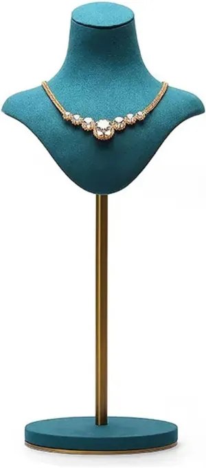 Jewelry Organizer Necklace Display Bust Velvet Jewelry Stand Necklace Stand, Adjustable Height Jewelry Hangers for Necklaces, Jewelry Bust Display Stands