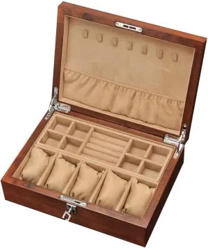 Jewelry Organizer Rosewood Jewelry Storage Box Large Capacity Jewelry Box Jewelry Holder with Lock/Watch Display Box 5 Slots Watch Cabinets (Color : Yellow, Size : 30229.5cm)