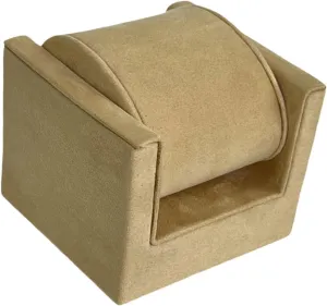 Jewelry Organizer Watch Display Stand Velvet Bracelet Holder for Jewelry Display Rack for Countertop Jewelry Display Stand(Beige)