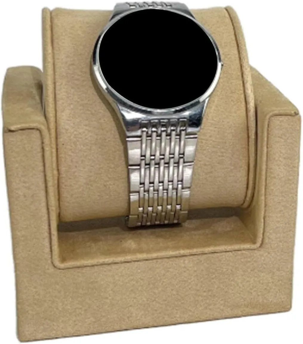 Jewelry Organizer Watch Display Stand Velvet Bracelet Holder for Jewelry Display Rack for Countertop Jewelry Display Stand(Beige)
