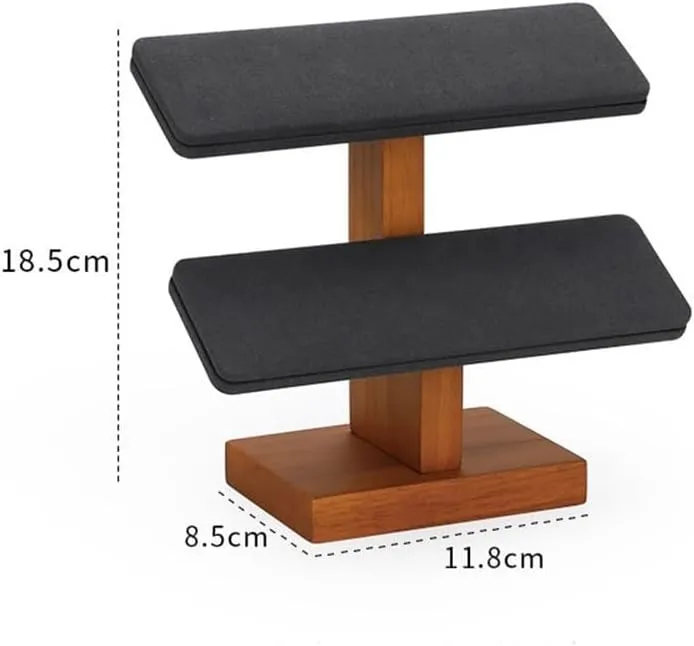 Jewelry Rack Trapezoidal Ladder Display Rack Bracelet Watch Jewelry Storage Placement Shelf Jewelry Props Display Stand(Black,Medium)