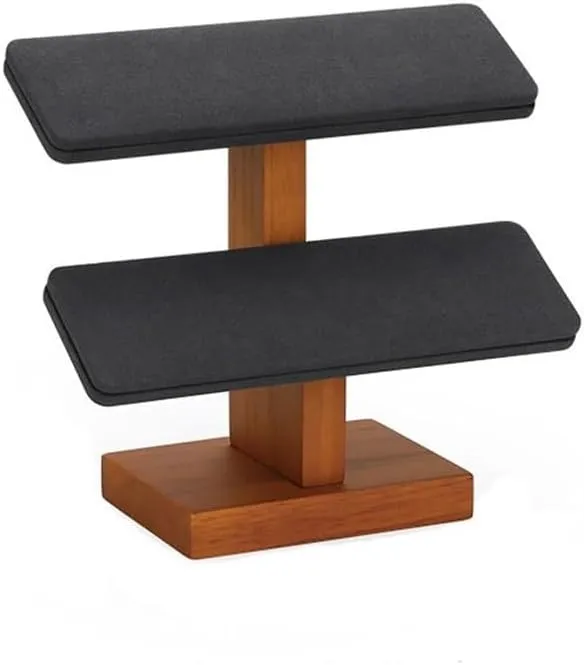 Jewelry Rack Trapezoidal Ladder Display Rack Bracelet Watch Jewelry Storage Placement Shelf Jewelry Props Display Stand(Black,Medium)