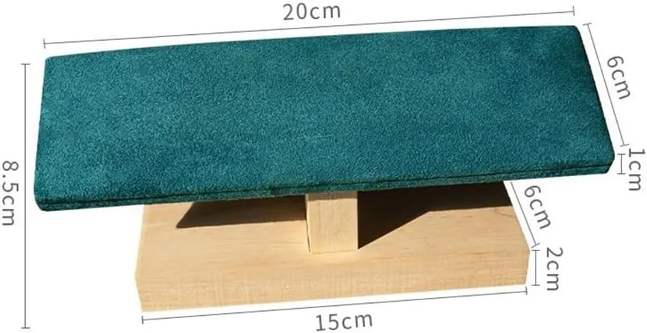 Jewelry Rack Velvet Wooden Jewelry Rack Bracelet Watch Stand Display Props Shopping Mall Counter Jewelry Display Organizers Jewelry Stand Holder(Green)