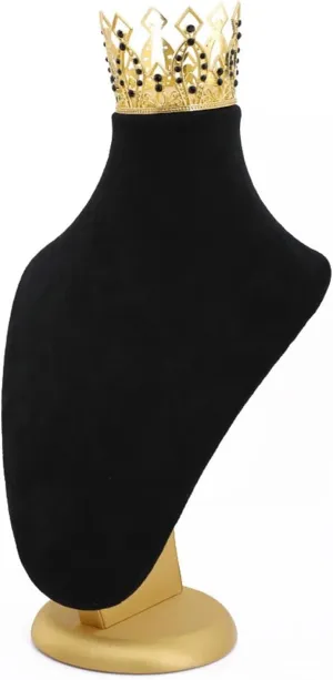 Jewelry Stand Necklace Bust Display Velvet Necklace Holder Stand Display Jewelry Stands Mannequin Bust Jewelry Organizer Displays for Shop Event Shows, Black Necklace Pen
