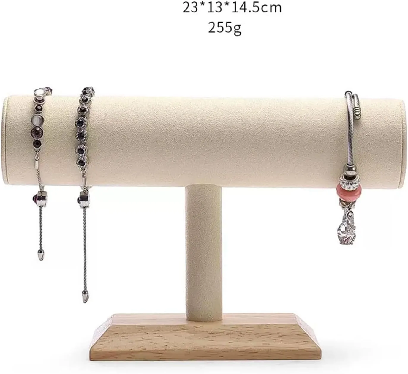 Jewelry Stand T Shape Velvet Jewelry Display Stand Detachable Bracelet Watch Holder Necklace Holder Dresser Storage Jewelry Tower Necklace Holder(B)